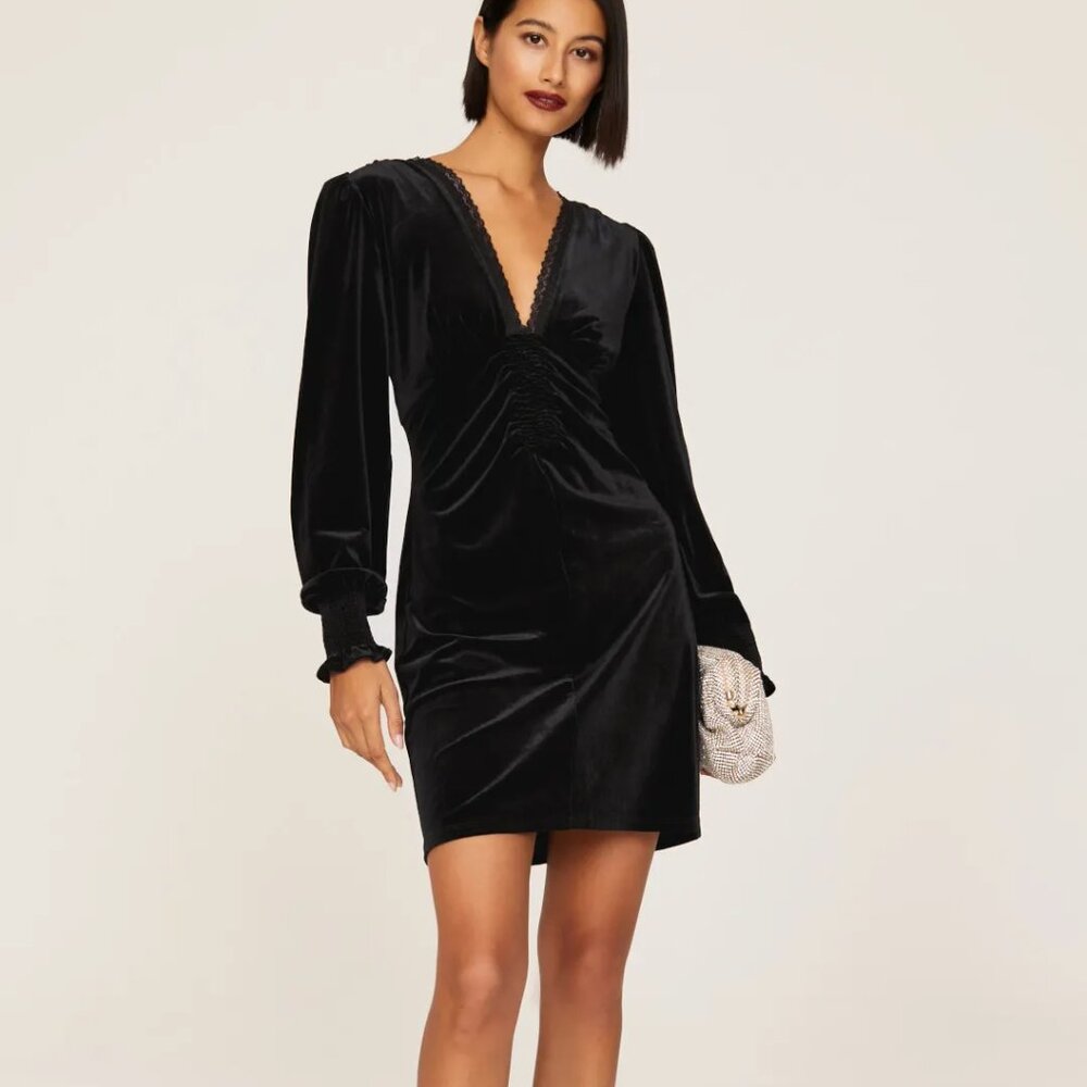 Thakoon Black Velvet Mini Dress